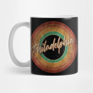 Philadelphia Vintage Circle Art Mug